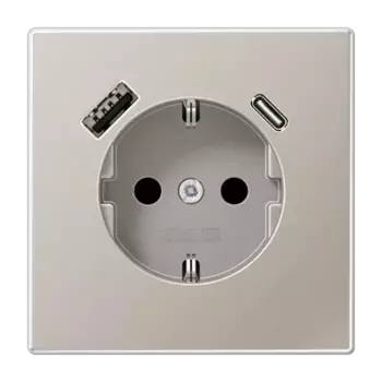 Розетка 2K+З USB Typ AC Jung ES1520-15CA