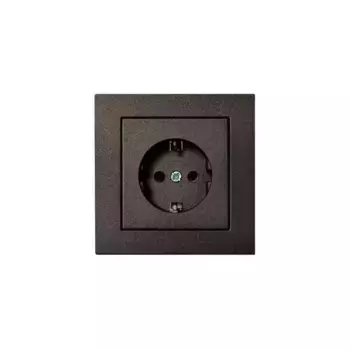 Розетка 2P+E Liregus Epsilon антрацит 28-106