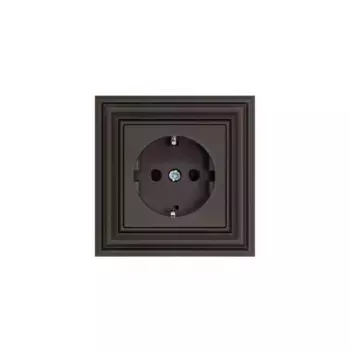 Розетка 2P+E Liregus Retro коричневый омбре 29-022