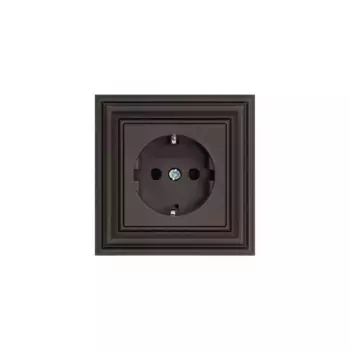 Розетка 2P+E Liregus Retro коричневый омбре 29-021