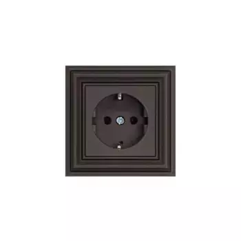 Розетка 2P Liregus Retro со шторками коричневый омбре 29-024