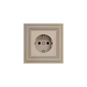 Розетка 2P Liregus Retro со шторками кремовый омбре 29-125