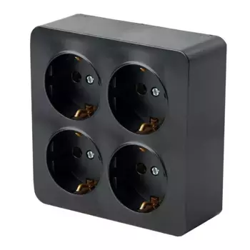 Розетка 4-местная с/з Stekker София 49322 MST16-14S-02