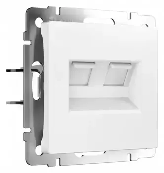 Розетка двойная Ethernet RJ-45 Werkel белый матовый W1181161 4690389192272
