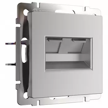 Розетка двойная Ethernet RJ-45 Werkel серебряный W1181106 4690389156489