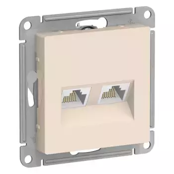 Розетка двойная компьютерная RJ45+RJ45, кат.5E Systeme Electric AtlasDesign ATN000285