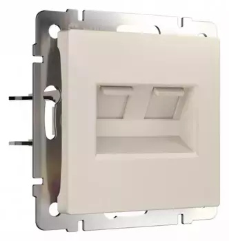 Розетка Ethernet RJ-45 без рамки Werkel айвори матовые W1181162