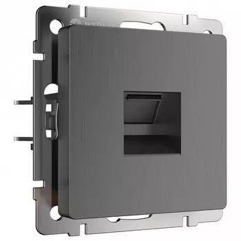 Розетка Ethernet RJ-45 Werkel графит рифленый W1181004 4690389158674