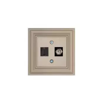 Розетка HDMI/TV Liregus Retro кремовый омбре 29-139