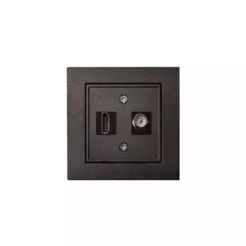 Розетка HDMI/TV оконечная Liregus Epsilon антрацит 28-1132