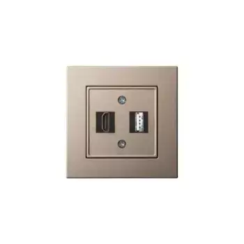 Розетка HDMI/USB Liregus Epsilon шампань 28-3243