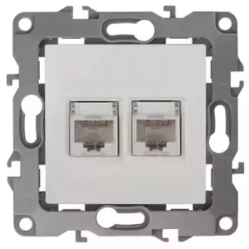 Розетка информационная двойная 2XRJ45 Эра 12-3108-01 Б0014729