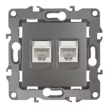 Розетка информационная двойная 2XRJ45 Эра 12-3108-12 Б0019354