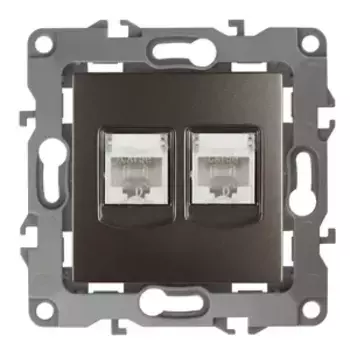 Розетка информационная двойная 2XRJ45 Эра 12-3108-13 Б0019355