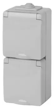 Розетка ЭРА Эксперт 2х2P E IP65 16A 250V 11-2607-03 Б0036002