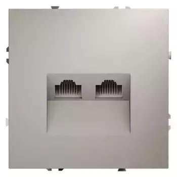 Розетка компьютерная двойная Voltum S70 VLS060203