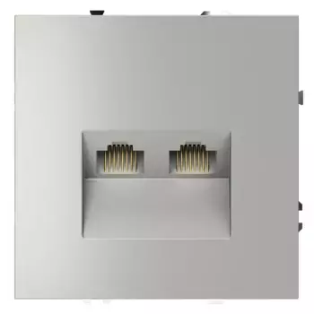 Розетка компьютерная двойная Voltum S70 VLS060205