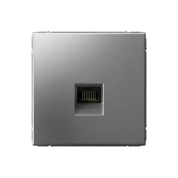 Розетка компьютерная RJ45, кат. 5е Systeme Electric ArtGallery Сталь GAL000983