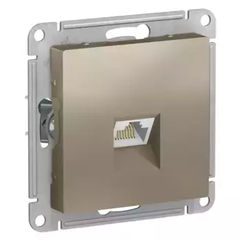 Розетка компьютерная RJ45, кат. 6A Systeme Electric AtlasDesign Шампань ATN000586