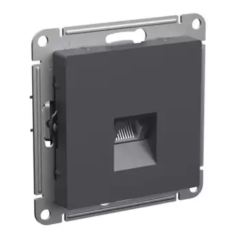Розетка компьютерная RJ45, кат. 6A, Systeme Electric AtlasDesign Базальт ATN001486