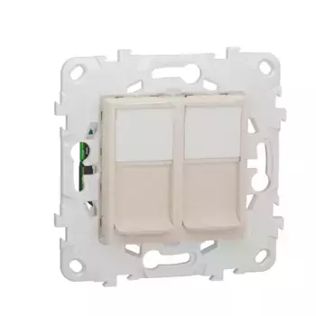 Розетка компьютерная RJ45X2 Schneider Electric Unica New Cat. 5е UTP NU542044