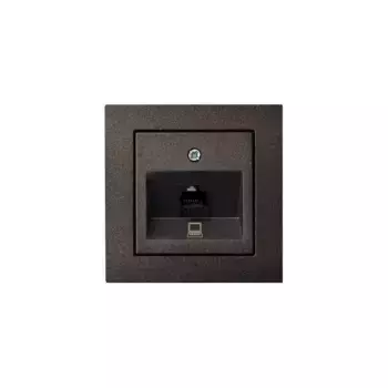 Розетка RJ45 Liregus Epsilon антрацит 28-1155