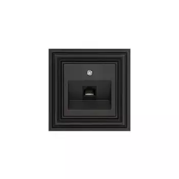 Розетка RJ45 Liregus Retro черный матовый 29-235