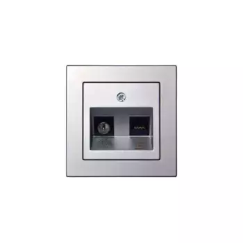 Розетка RJ45/TV Liregus Epsilon серебро 28-183