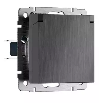 Розетка с защитной крышкой и шторками Werkel W1171204 4690389213076 a069599