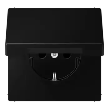 Розетка Schuko с крышкой Jung LS1520BFKLSWM