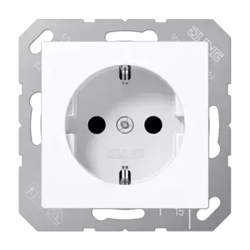 Розетка штепсельная Schuko Jung A1520BFKIWW