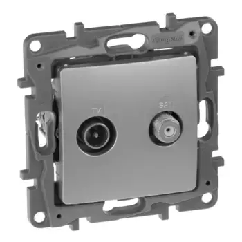 Розетка TV-SAT Legrand Etika алюминий 672457