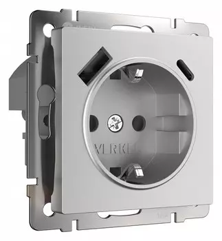 Розетка Werkel серебряный матовый W1171765 4690389195600