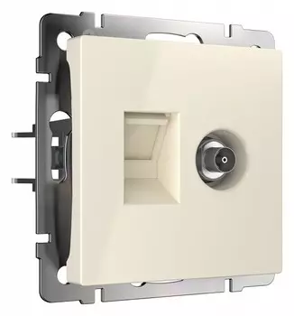 Розетка Werkel TV/RJ-45 6 кат слоновая кость W1181303 4690389174476