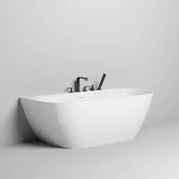 Salini Sofia Wall 180 Ванна пристенная 1800х850х610мм, донный клапан "Up&Down", сифон, слив-перелив, опорная рама, мат-л: S-sense , глянцевый, белый