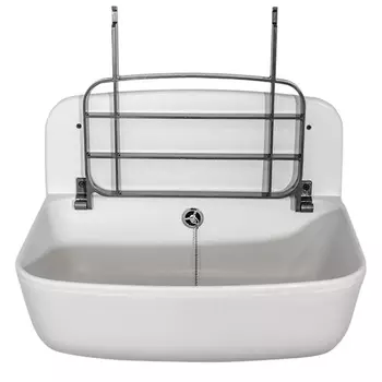 SANIT Многофункциональная мойка 495x345xh220 мм из высокопрочного пластика, слив-перелив, крепеж, V=13.5 литров, цвет: белый