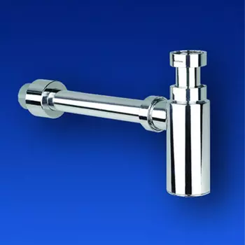 SANIT Сифон декоративный для раковины 1 1/4", диаметр 32мм, материал пластик, цвет хром