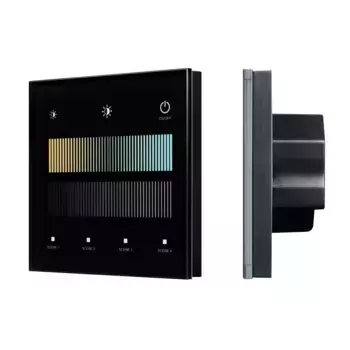 Сенсорная панель Arlight SMART-DALI-301-11-1G-4SC-MIX-IN Black (BUS/24V, Touch, 2.4G) 046550
