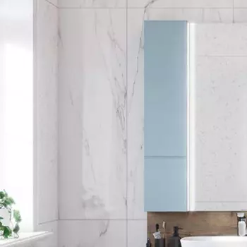 Шкаф подвесной Aquaton Мишель 23 светлое дерево-голубой