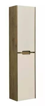 Шкаф пенал для ванной AQUATON Оливия бежевый/дуб велл