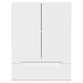 Шкаф над стиральной машиной DIWO Коломна 60 навесной с выдвижным ящиком, 60x80x32 см, белый