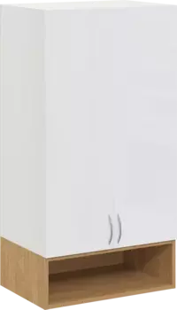 Шкаф над стиральной машиной DIWO Суздаль 60 навесной c полкой дуб вотан, 60x115x40 см, белый