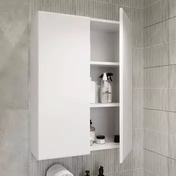 Шкаф над стиральной машиной DIWO Суздаль 60 навесной, 60x80x24 см, белый