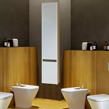 Шкаф-пенал Aquaton Капри 30 L белый глянцевый