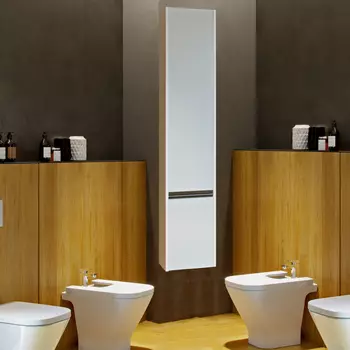 Шкаф-пенал Aquaton Капри 30 R белый глянцевый