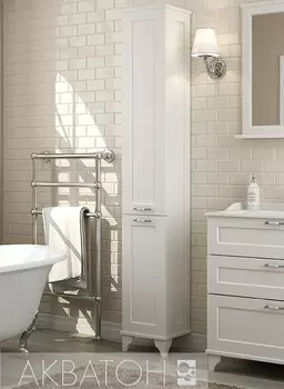 Шкаф-пенал напольный Aquaton Леон 31 белый