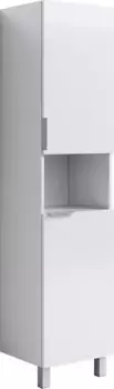 Шкаф пенал для ванной Aqwella Brig 40 с бельевой корзиной, белый
