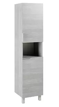 Шкаф-пенал Aqwella Brig 40 с бельевой корзиной, седой дуб