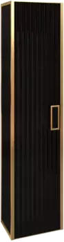 Шкаф-пенал Armadi Art Monaco подвесной черный глянец - золото