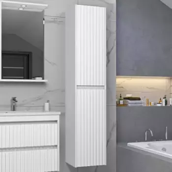 Шкаф пенал для ванной Brevita Balaton R, белый